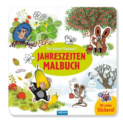 Image de TRÖTSCH La petite taupe Livre de coloriage des saisons + 2 pages d'autocollants
