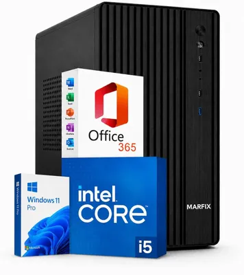 Immagine prodotto di MARFIX Computer Ufficio Professionale Pc Fisso Completo Nuovo con Intel Core i5 16 GB RAM - 240 GB SSD + 500 GB HDD Wifi Windows 11 Pro Computer Fisso