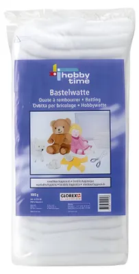 Produktbild von GLOREX Bastelwatte, weiß, 1.000 g