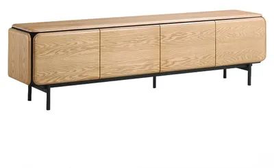 Produktbild von KAWOLA Lowboard AVRIL TV-Board 4 Türen Eiche braun