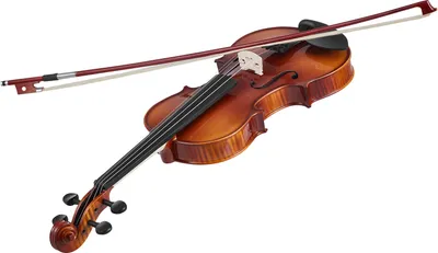Produktbild von SucceBuy Violine 4/4 aus Massivholz mit Zubehör, 584,2 mm Armlänge, braun gemustert