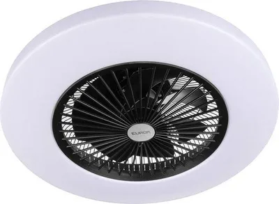 Zdjęcie produktu dla Czarny zestaw dachowy z wentylatorem i lampą LED | Ø 30 cm | 385298