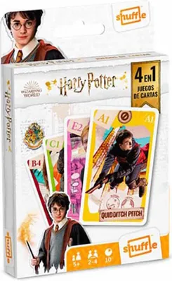 Obrázek produktu pro Karetní hra s písmeny Harryho Pottera 4 v 1 Pestrobarevná 6-9 let Pestrobarevná 6-9 let