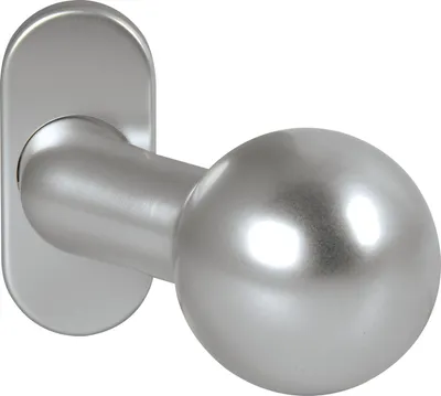 Produktbild von OGRO Knopfdrückerlochteil PREMIUM 8350 V/6620 - mit Rosette, Alu silber eloxiert