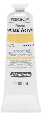 Produktbild von Schmincke PRIMAcryl Professional Acrylfarbe 60 ml - 672 Neapelgelb