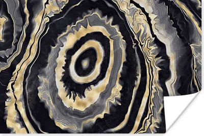 Produktbild von MuchoWow® Poster Achat - Gold - Geodestin - Marmor 120x80 cm - Bilder