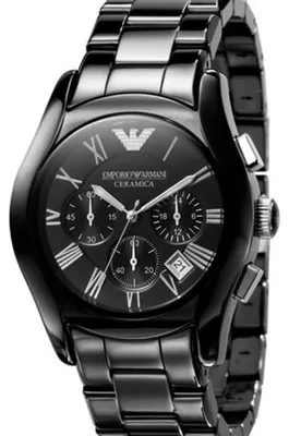 Produktbild von Emporio Armani AR1400 Herrenuhr Ceramica schwarz 30m Datum Chronograph