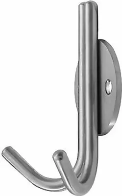 Produktbild von Edelstahl Garderobenhaken Wandgarderobe V4A massiv Garderobe Mantelhaken Haken Doppel