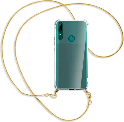 Produktbild von Handykette Backcover-Schutzhülle mit Band (Metall goldfarben) für Huawei P Smart Z - goldfarbene Kette Snake