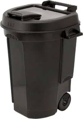 Produktbild von EDA Abfalltonne 110 Liter Kunststoff schwarz