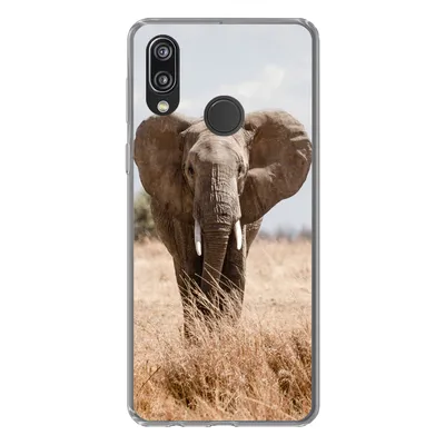 Produktbild von MuchoWow® Handyhülle Schutzhülle Hülle für Huawei P20 Lite (2020) Elefant - Natur - Tiere - Porträt Silikon Softcase Handy Hülle - Kartenhalter