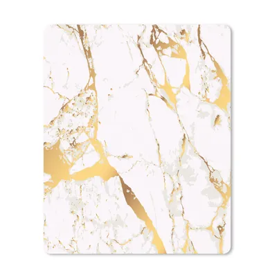 Produktbild von MuchoWow® Mauspad Mousepad Marmor - Gold - Weiß - Chic 30x40 cm - Mousepads - Maus Mat - Pad - Mausunterlage - Mausmatten