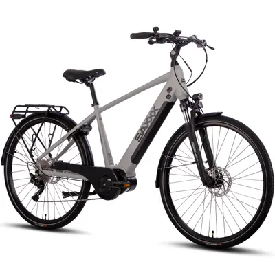 Produktbild von SAXXX 28 Zoll Trekking E-Bike, 250W Mittelmotor, 90Nm Drehmoment, 36V 522Wh Akku, bis 110km Reichweite, Shimano Deore 10-Gang, Hydraulikbremsen