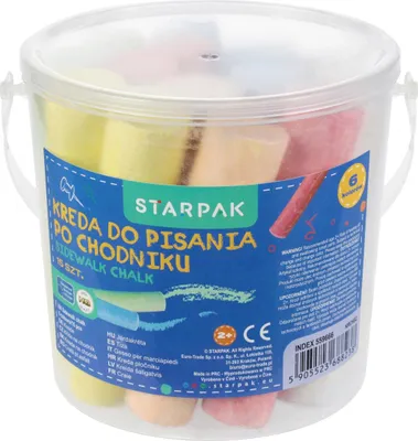 Obrázok produktu pre Chodníková krieda 6 farieb v 15ks vedierku STARPAK 559666