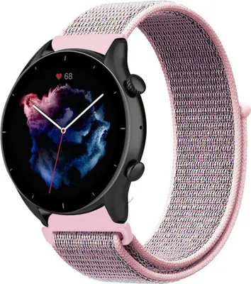 Produktbild von Strap-it Amazfit GTR 3 (Pro) Nylonarmband (Rosa Sand)
