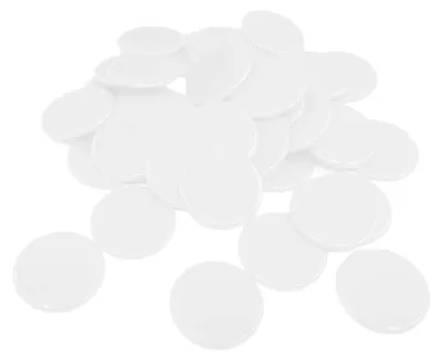 Immagine prodotto di Fisches da poker chip - Set da 100 pezzi - Plastica - Ø 19 mm - Bianco