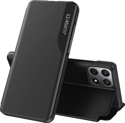 Produktbild von Hülle für Honor X8 Smart View Fenster Flip Stand Cover Kunstleder Schutzhülle für Honor X8 Schwarz