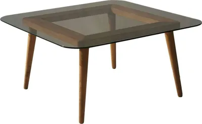 Produktbild von Mezzagno - Couchtisch, 80x80x40h cm Braun Bronze, Rauchglas-Effekt