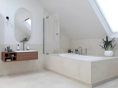 Produktbild von Jungborn Badewannenaufsatz SETTE 120 cm Montage links Profilfarbe chrom Klarglas mit Schmutzabweisende Glasbeschichtung