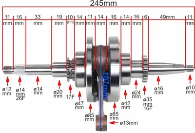 Produktbild von Kurbelwelle Wangye Motor Gy6-125 139Qmb