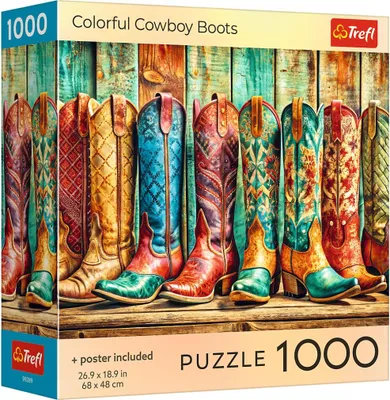 Zdjęcie produktu dla Puzzle TREFL Kolorowe buty kowbojskie 1000 dlks