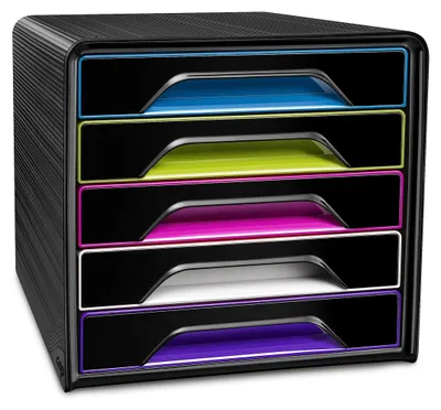 Imagen del producto de Caja organizadora con 5 compartimentos, modelo 7-111 G, color /brillante, diseño multicolor.
