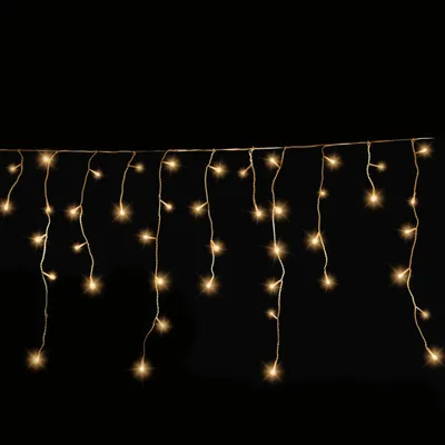 Produktbild von Eisregen-Lichterkette, 12 Meter lang, 480 LEDs, warmweiß, mit Timer, Blitzeffekt