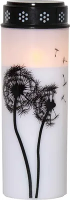 Produktbild von Star Trading LED Kerze Grabkerze Pusteblumen 6/18h Timer 7x21cm bis 2500h
