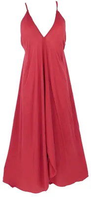 Produktbild von Boho Sommerkleid, Magic Dress, Strandkleid, Maxikleid - Himbeerrot, Damen, Viskose, Kleider