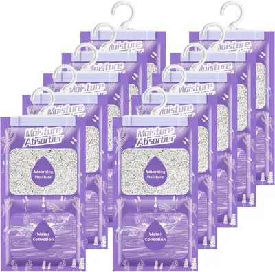 Immagine prodotto di Sacchetto assorbente da appendere - Sacchetto monouso per ambienti umidi - 10 pezzi da 230 g - Granuli assorbenti con profumo di lavanda