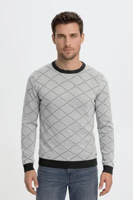 Produktbild von BLEND BHNison Herren Strickpullover Feinstrick Pullover aus 100% Baumwolle, KI-generiertes Bild