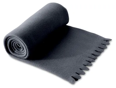 Produktbild von Fleecedecke 120x160 cm -  ca. 300g weiche Fleece Decke mit Wellenrand Anti-Pilling grau
