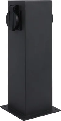Obrázok produktu pre Záhradný stĺpik 2x220V 28 cm štvorcový farba grafit Polux Elektri 327963