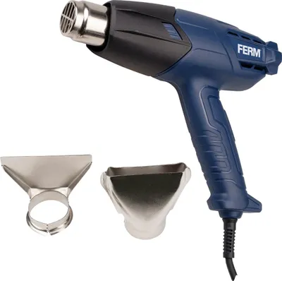 Produktbild von FERM Heißluftgebläse 2000W – 400–600 °C – Farbentferner – inkl. 2 Aufsätze