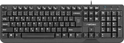 Zdjęcie produktu dla natec KEYBOARD TROUT SLIM USB, układ czeski/słowacki, czarny