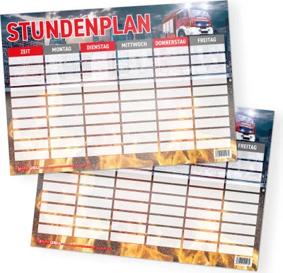 Produktbild von itenga Stundenplan Feuerwehr DIN A4  einseitig abwischbar