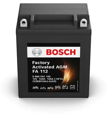 Zdjęcie produktu dla Akumulator rozruchowy BOSCH 12 V, 12 Ah, 125 A/EN do motocykli