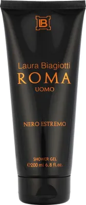 Obrázok produktu pre Laura Biagiotti Roma Uomo Nero Estremo, Sprchovací gél, 200 ml, Dospelí, Muži, Telo, Univerzálna pleť