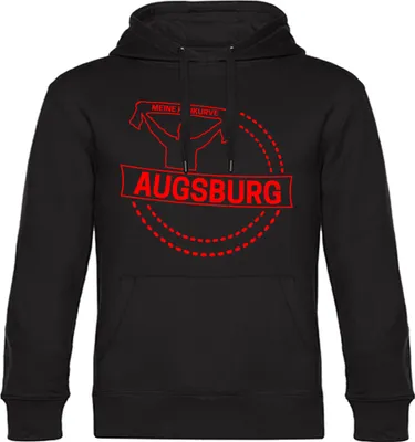Produktbild von multifanshop Kapuzen Sweatshirt - Augsburg - Meine Fankurve, schwarz, Größe S