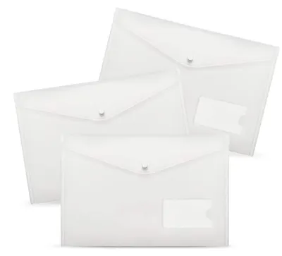 Image de Pochettes de classement A4 avec bouton-pression, extra épaisses, lot de 20