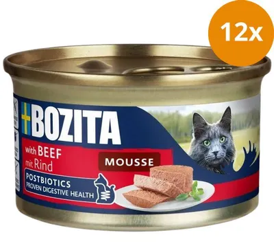 Produktbild von Bozita Cat Dose Mousse Rind 85g, Adult, Rind, 85 g, Getreidefrei