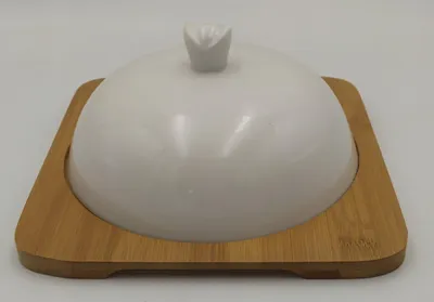 Zdjęcie produktu dla naczynie z podstawką bambusową  17x8cm |  XY-592