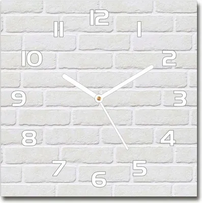Produktbild von Quadratische Ziegelwand Glasuhr 30x30 cm