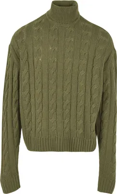 Produktbild von Urban Classics - Boxy Rollkragen Sweater oliv - XL