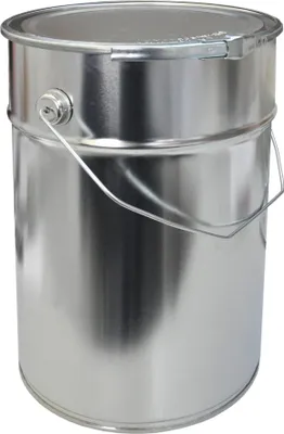 Produktbild von 12 Liter Weißblecheimer Hobbock inkl. Deckel mit Spannring | Stabiler Metallgriff | Luft und Flüssigkeitsdicht | Robust und Stapelbar | Gefahrgut Tauglich | Verzinntes Stahlblech