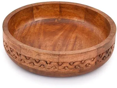 Imagen del producto de Bandeja de madera para servir frutas y ensaladas