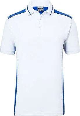 Produktbild von Men's Workwear Polo - COLOR - white/royal, Gr. XXL