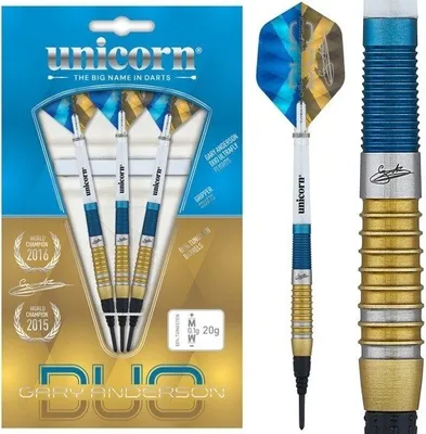 Produktbild von Unicorn Gary Anderson Duo Soft Darts - 18g -- 1 Satz