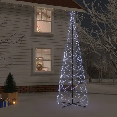 Obrázek produktu pro Nábytek LED vánoční stromek ve tvaru kužele studená bílá 1400 LED 160x500 cm - vánoční girlandy 343510