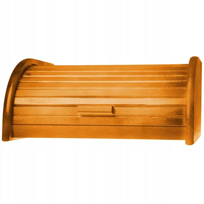 Produktbild von KADAX Brotkasten aus Holz "Eremo", Brotbehälter, Brotbox mit Frontklappe, Rollbrotkasten, 39 cm, Beige
